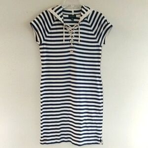 Lauren Jeans Co. Nautical S/S Dress w/Hood